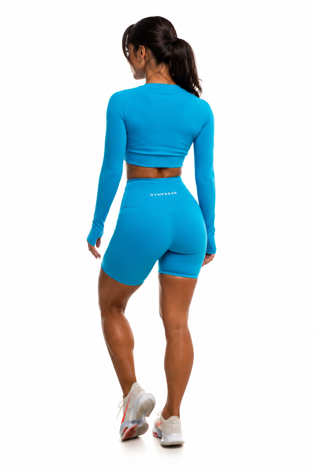 GymFreak Women's Vision Shorts - 6 inch Baby Blue