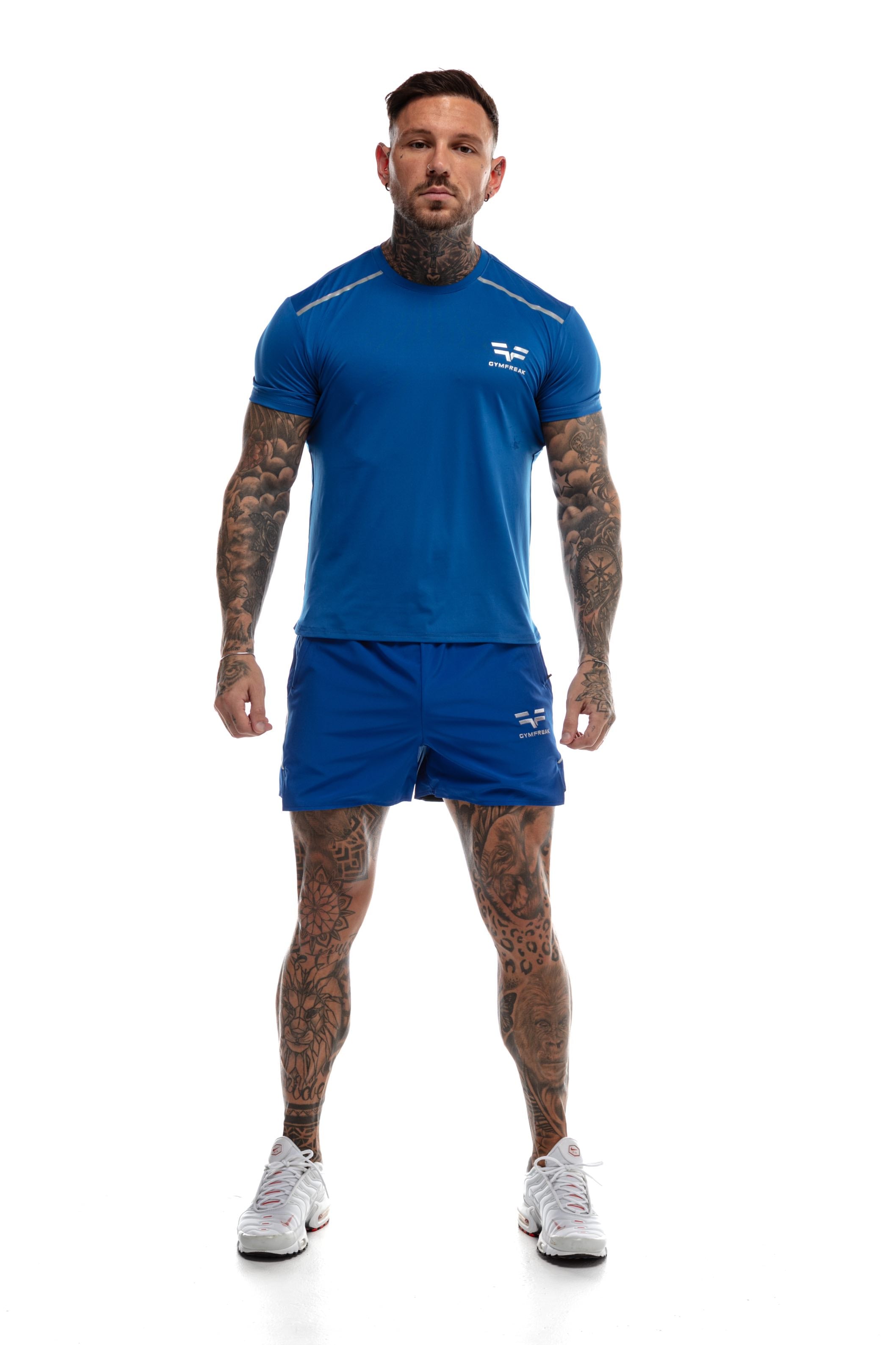 GymFreak Mens Fusion Shorts - Royal Blue - 3.5 inch