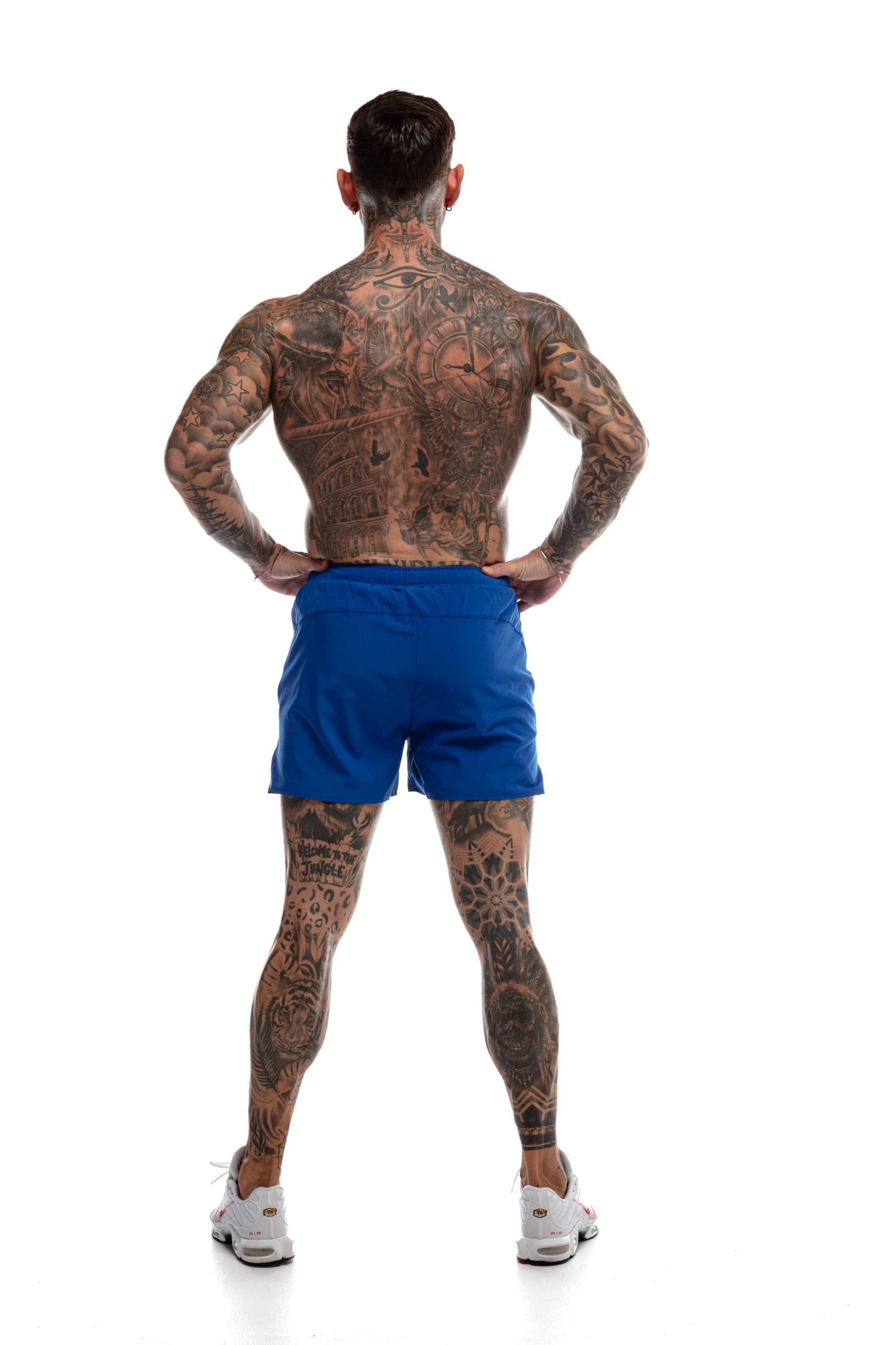 GymFreak Mens Fusion Shorts - Royal Blue - 3.5 inch