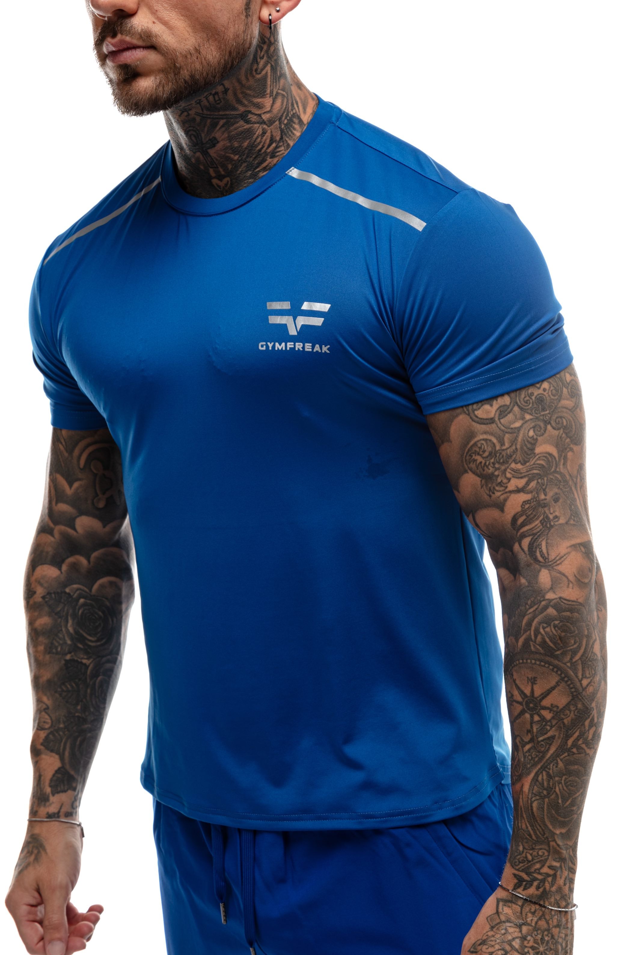 GymFreak Mens Fusion T-Shirt - Royal Blue