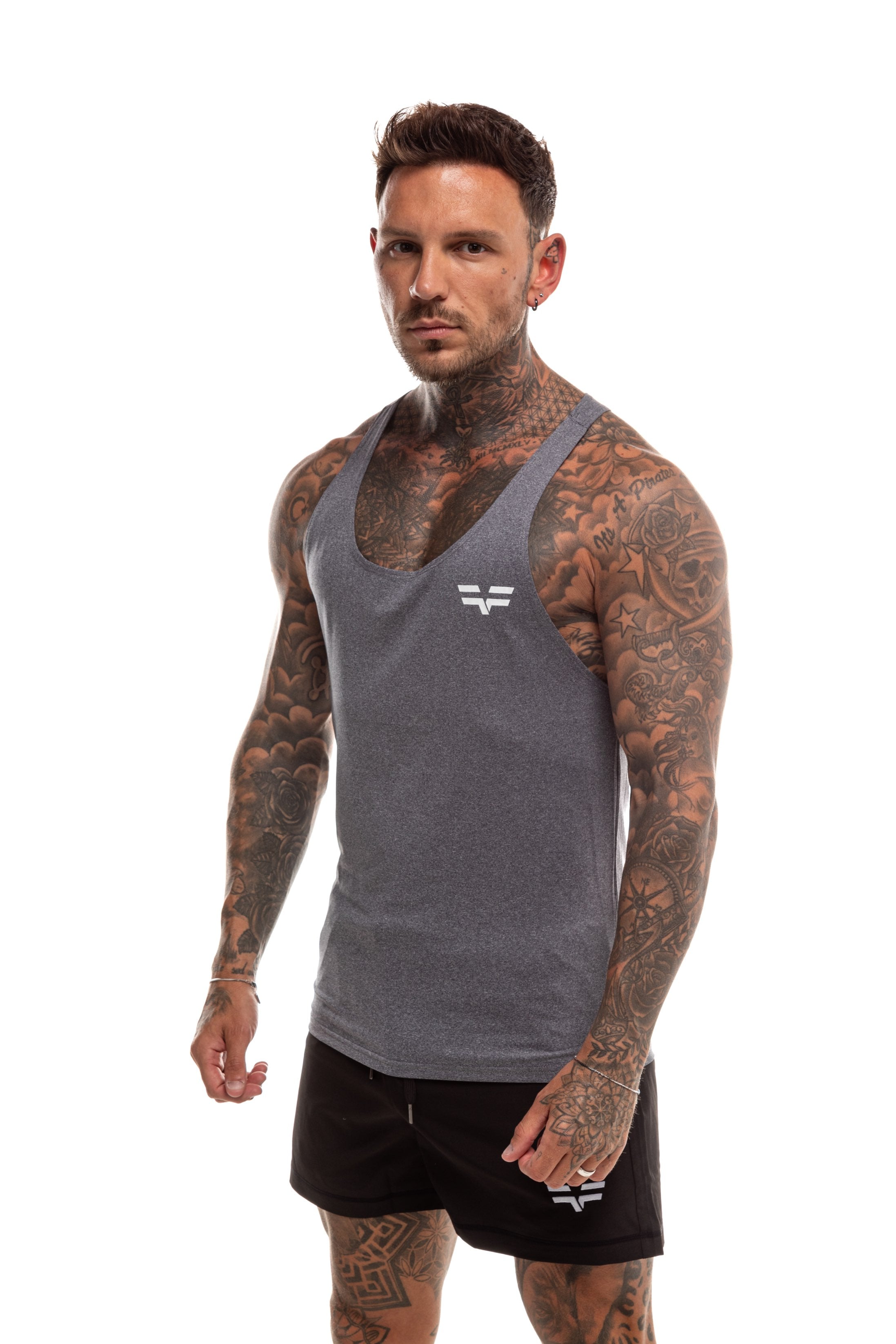 GymFreak Mens Active Vest - Grey