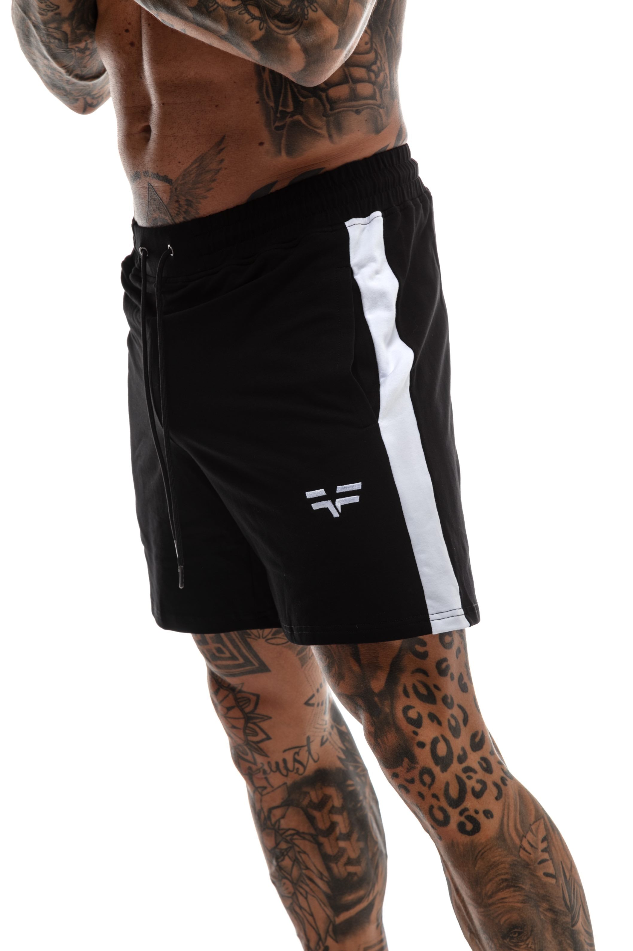 GymFreak Mens Icon Range Shorts - Black - 7 inch