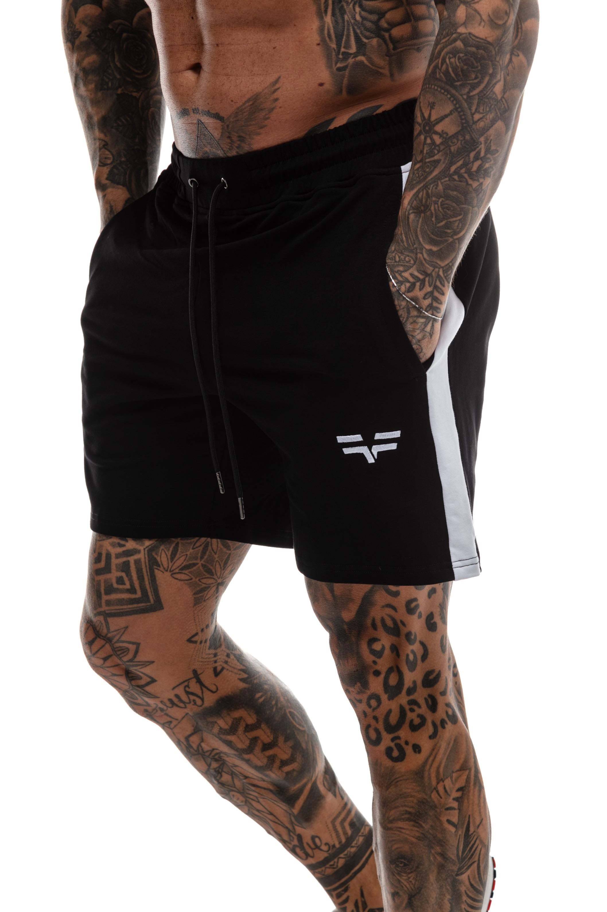 GymFreak Mens Icon Range Shorts - Black - 7 inch