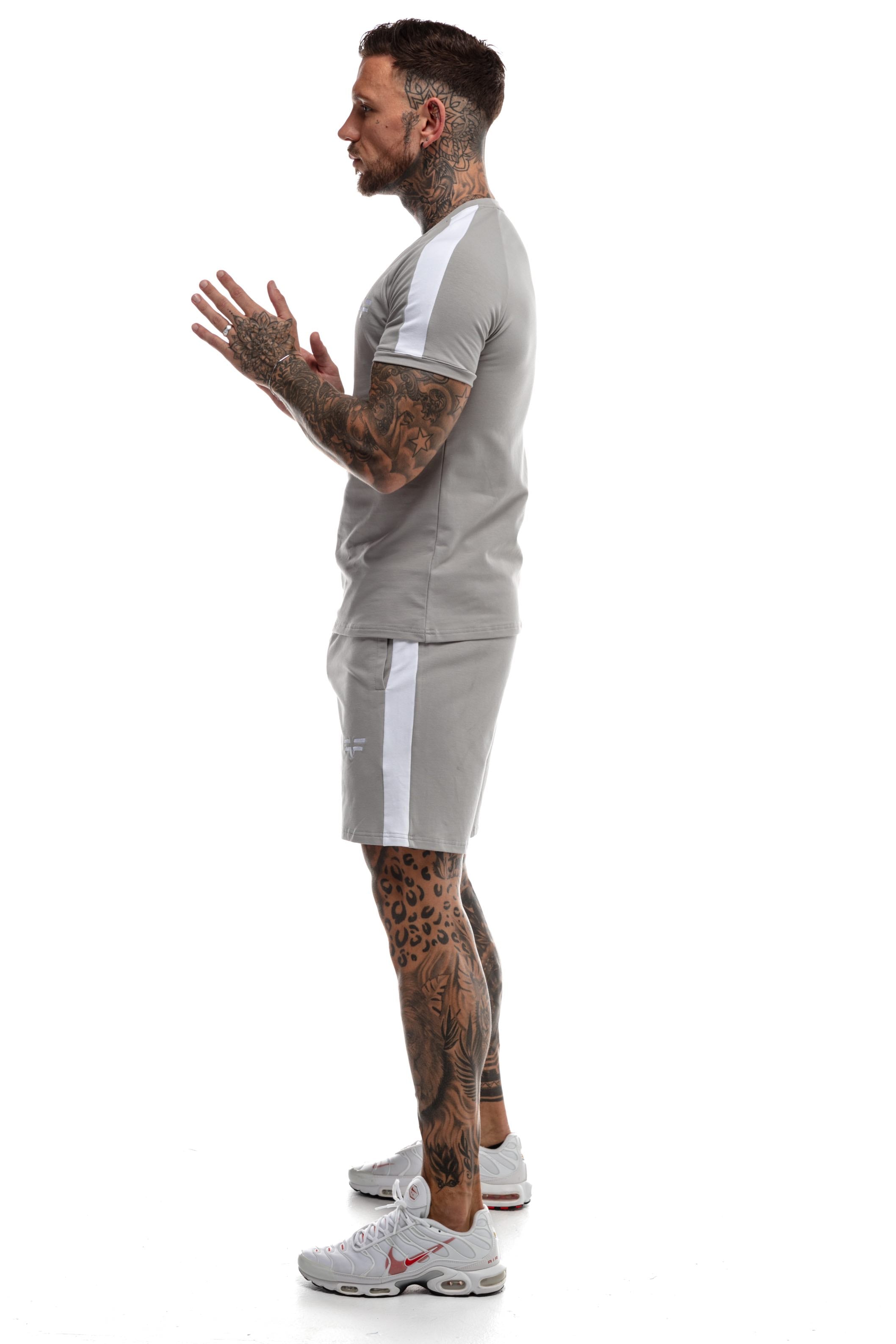 GymFreak Mens Icon Range Shorts - Grey - 7 inch