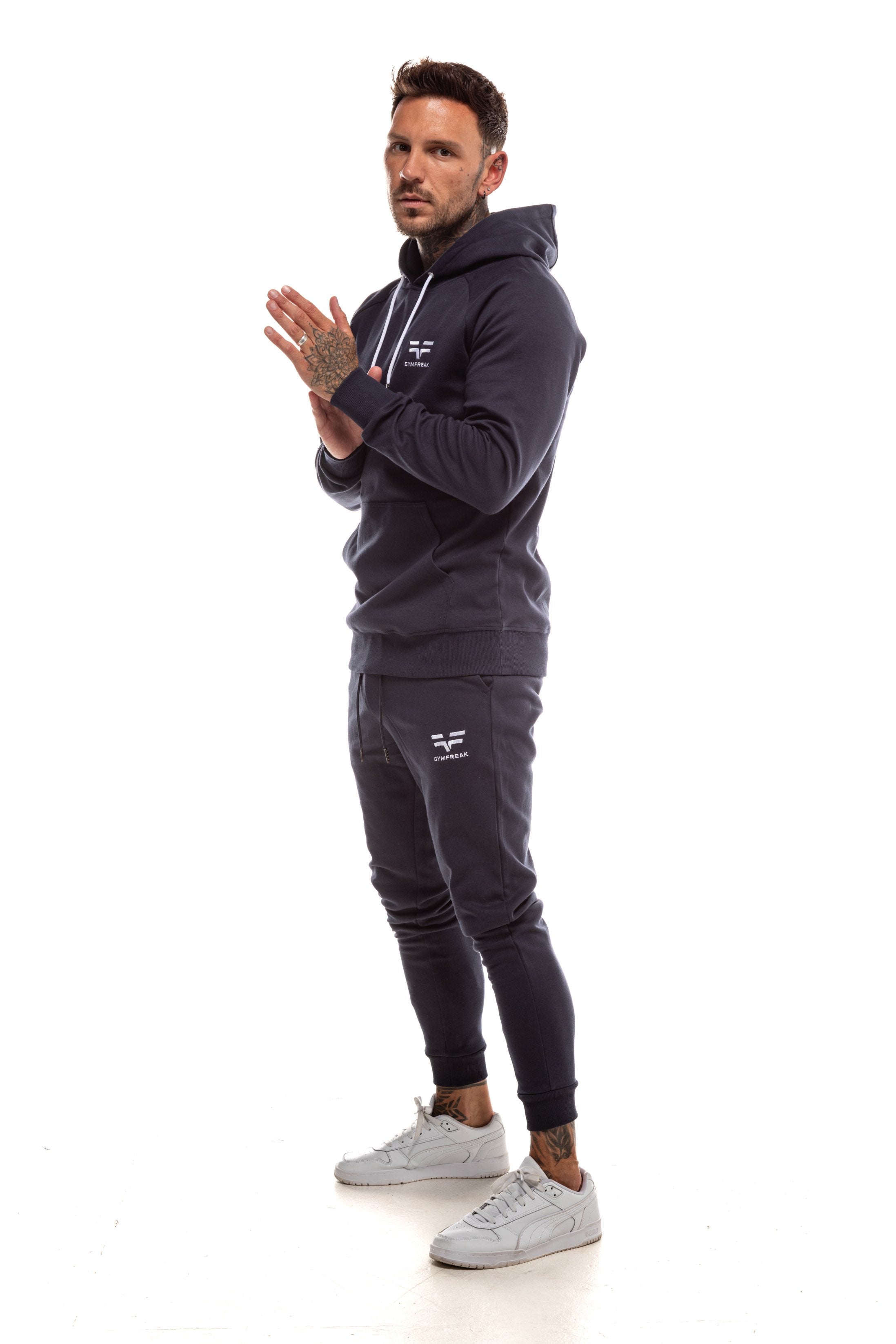 GymFreak Mens Power Hoodie - Navy Blue