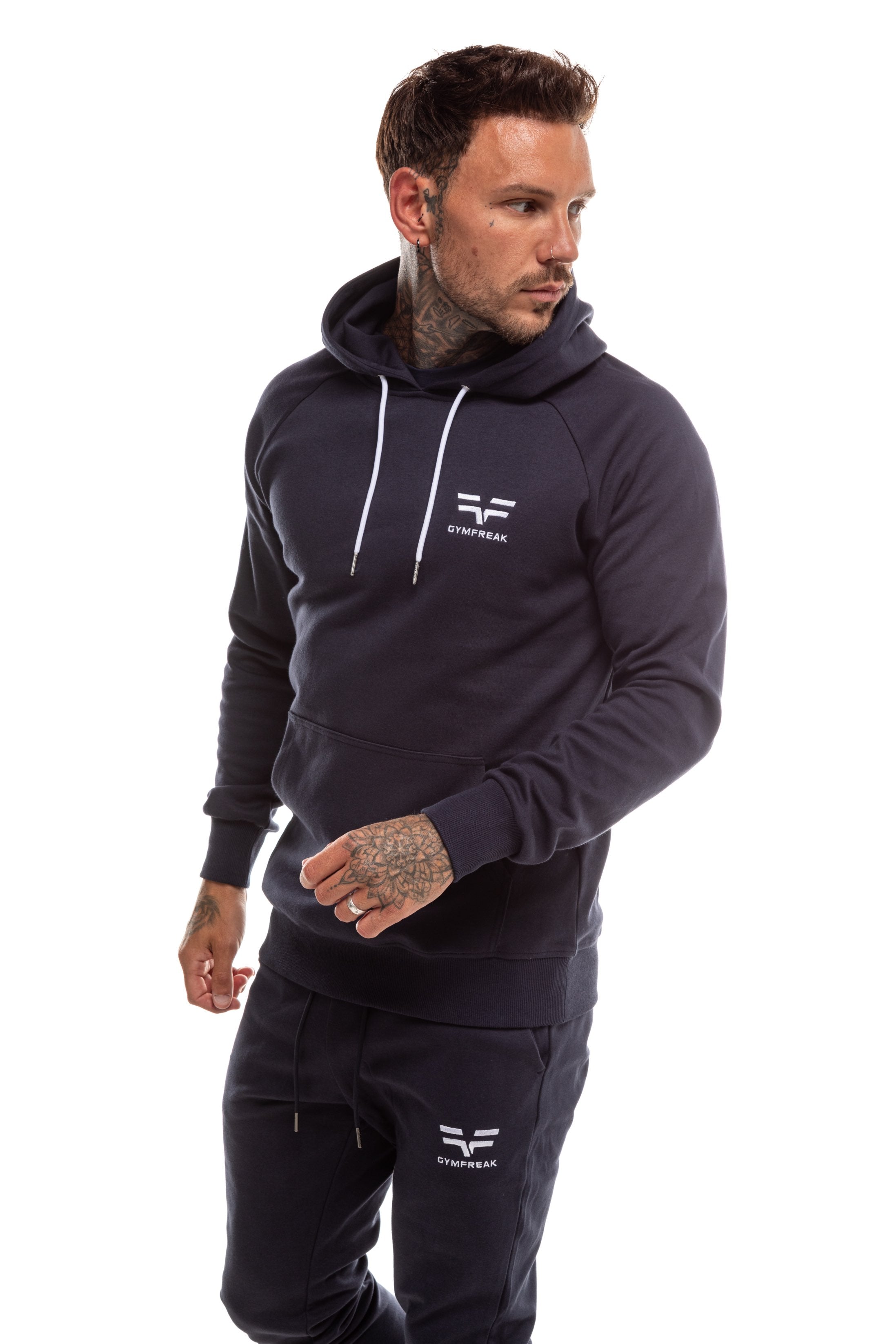 GymFreak Mens Power Hoodie - Navy Blue