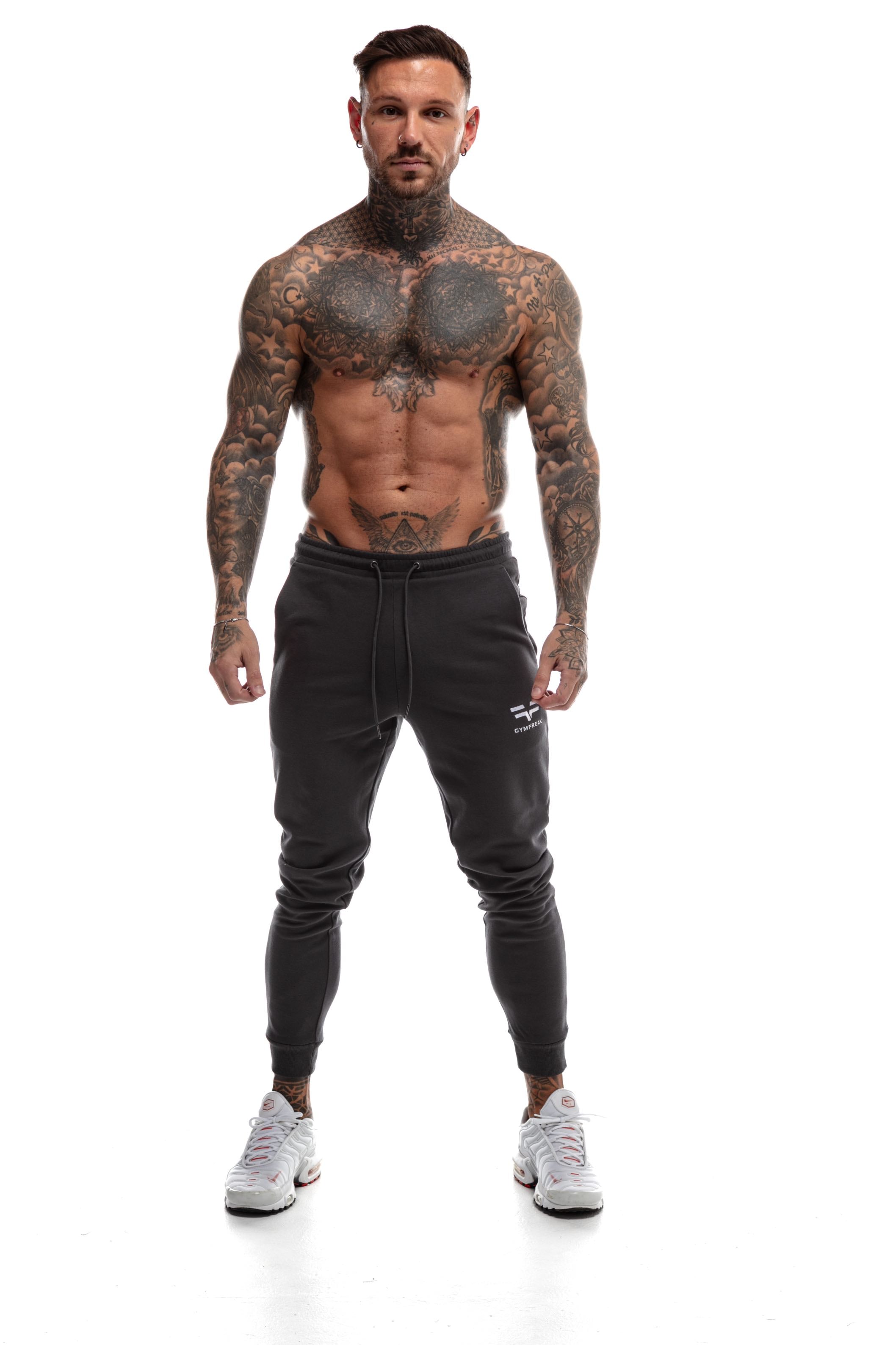 GymFreak Mens Power Joggers - Charcoal