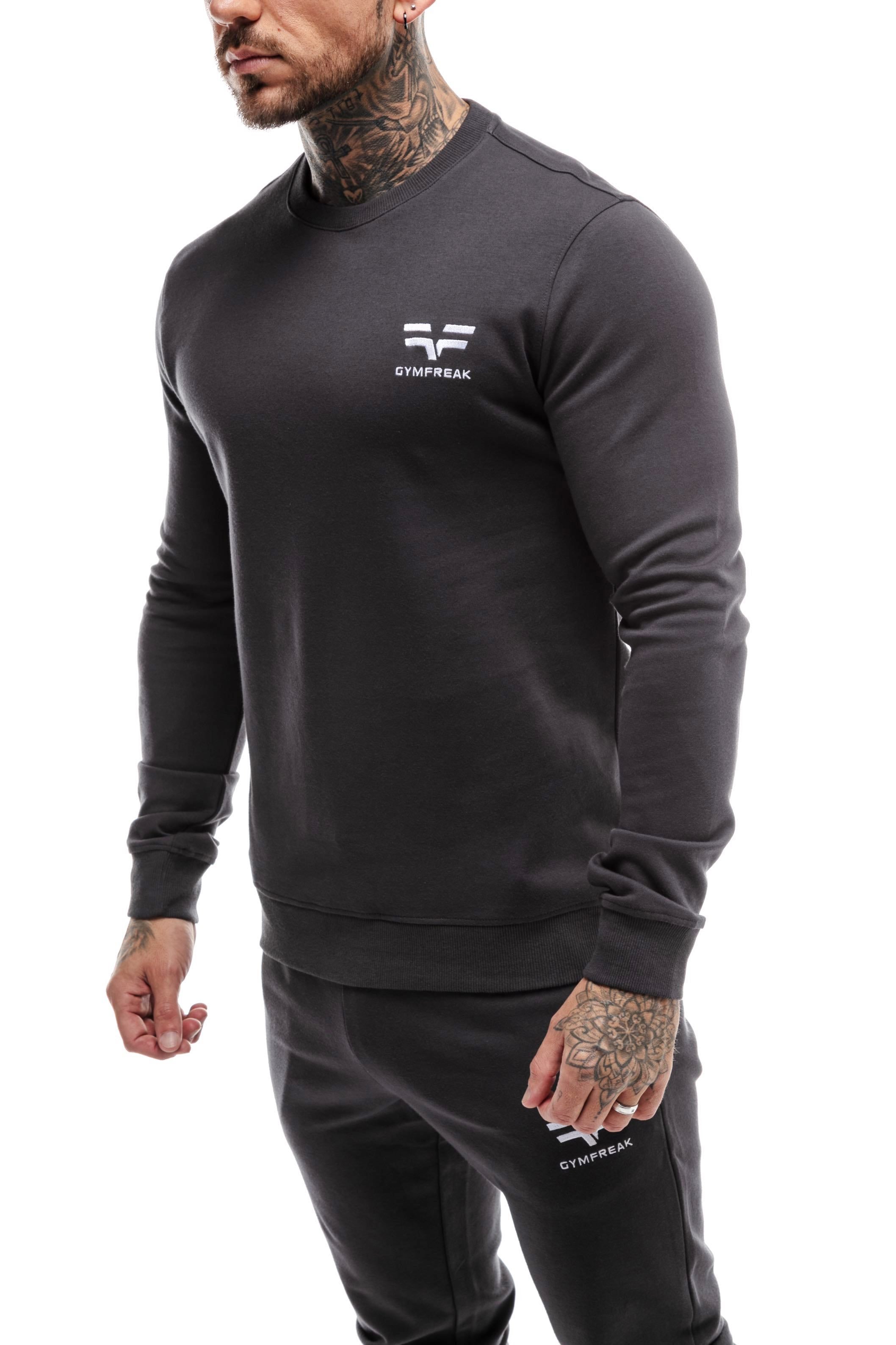 GymFreak Mens Power Sweatshirt - Charcoal