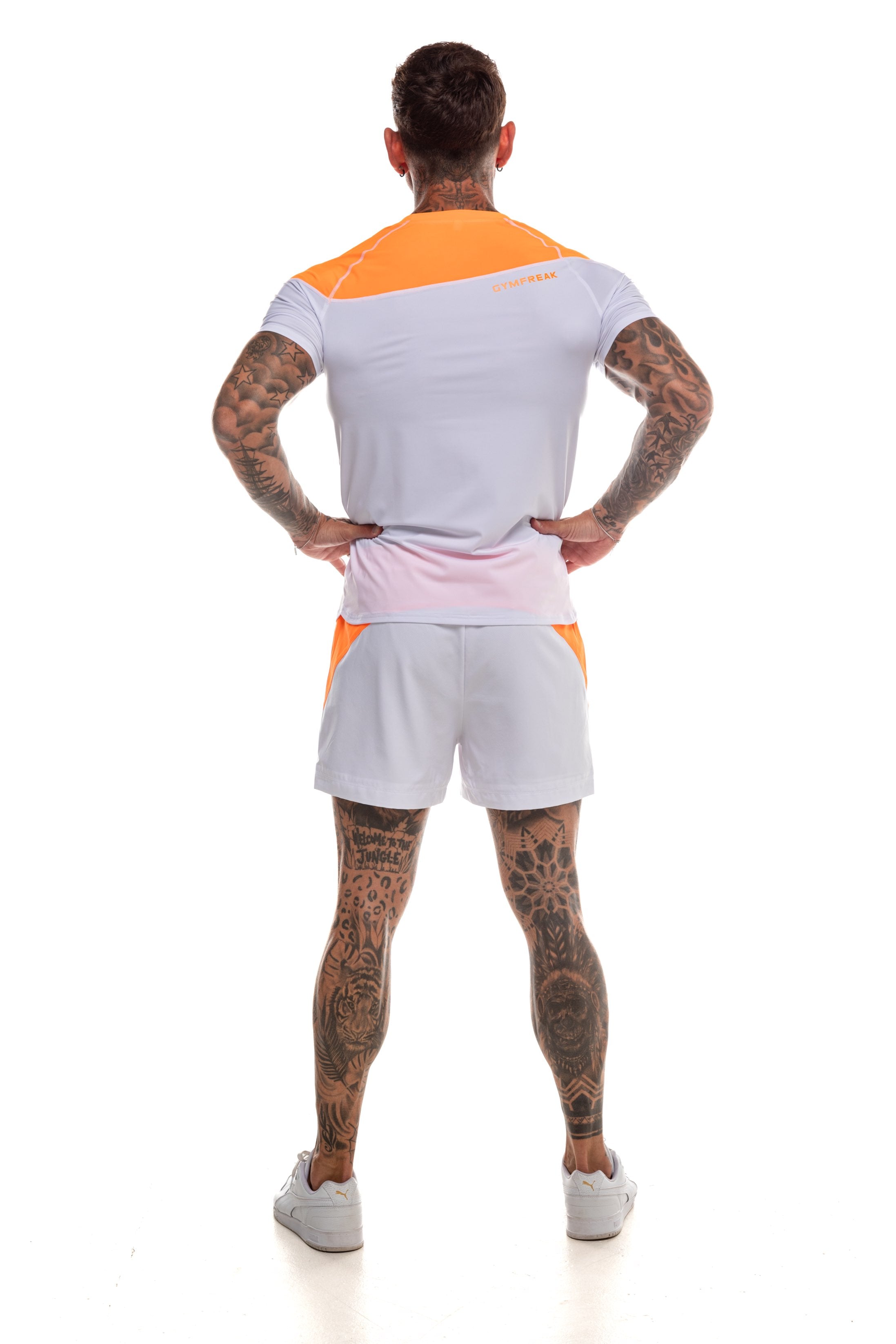 GymFreak Mens Neon Pro T-Shirt - Neon Orange