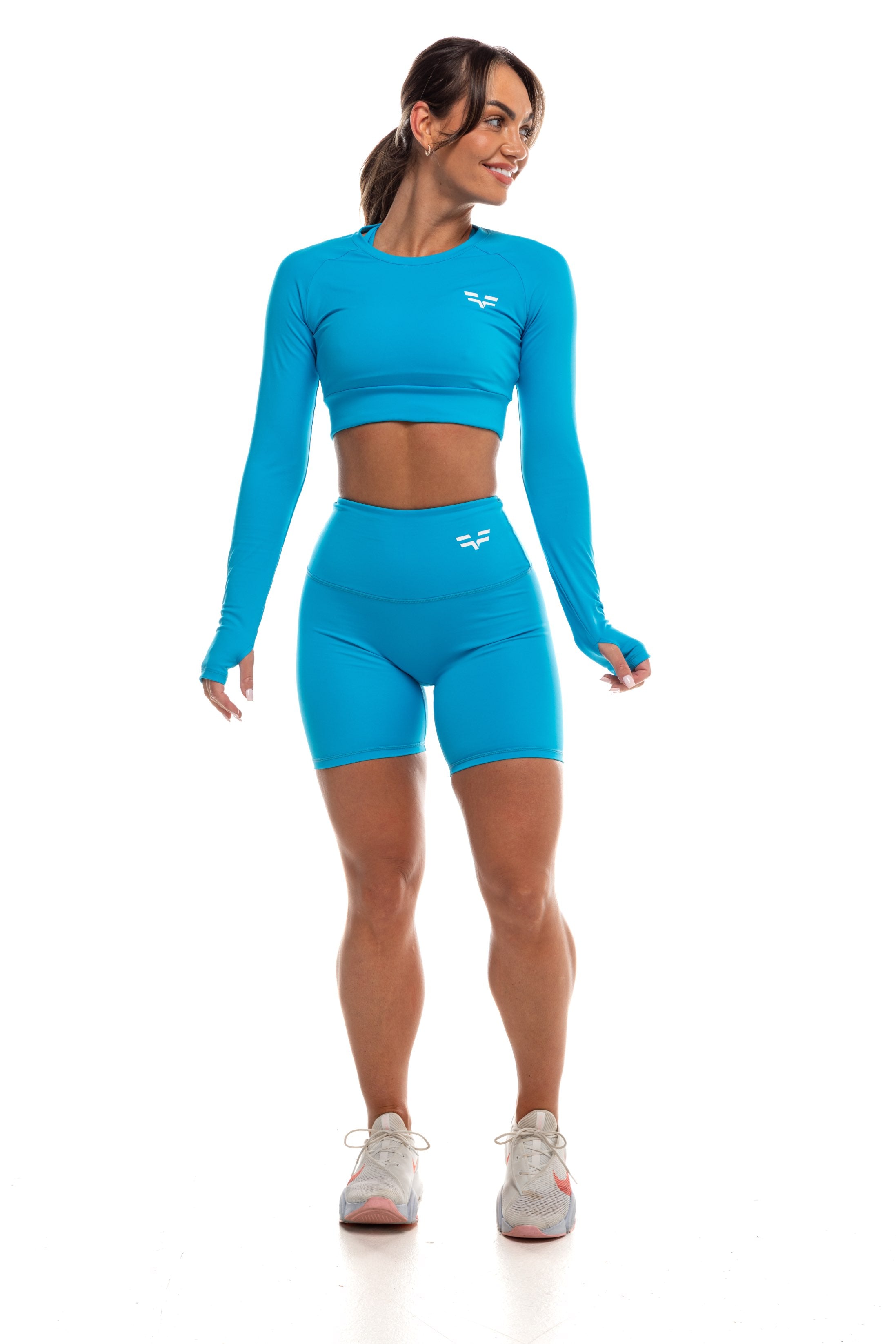 GymFreak Women's Vision Crop Top - Baby Blue